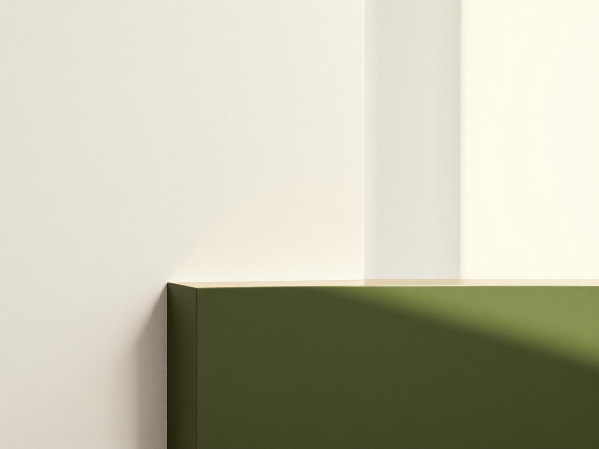 Materiais, texturas e iluminação que compõem o ambiente.